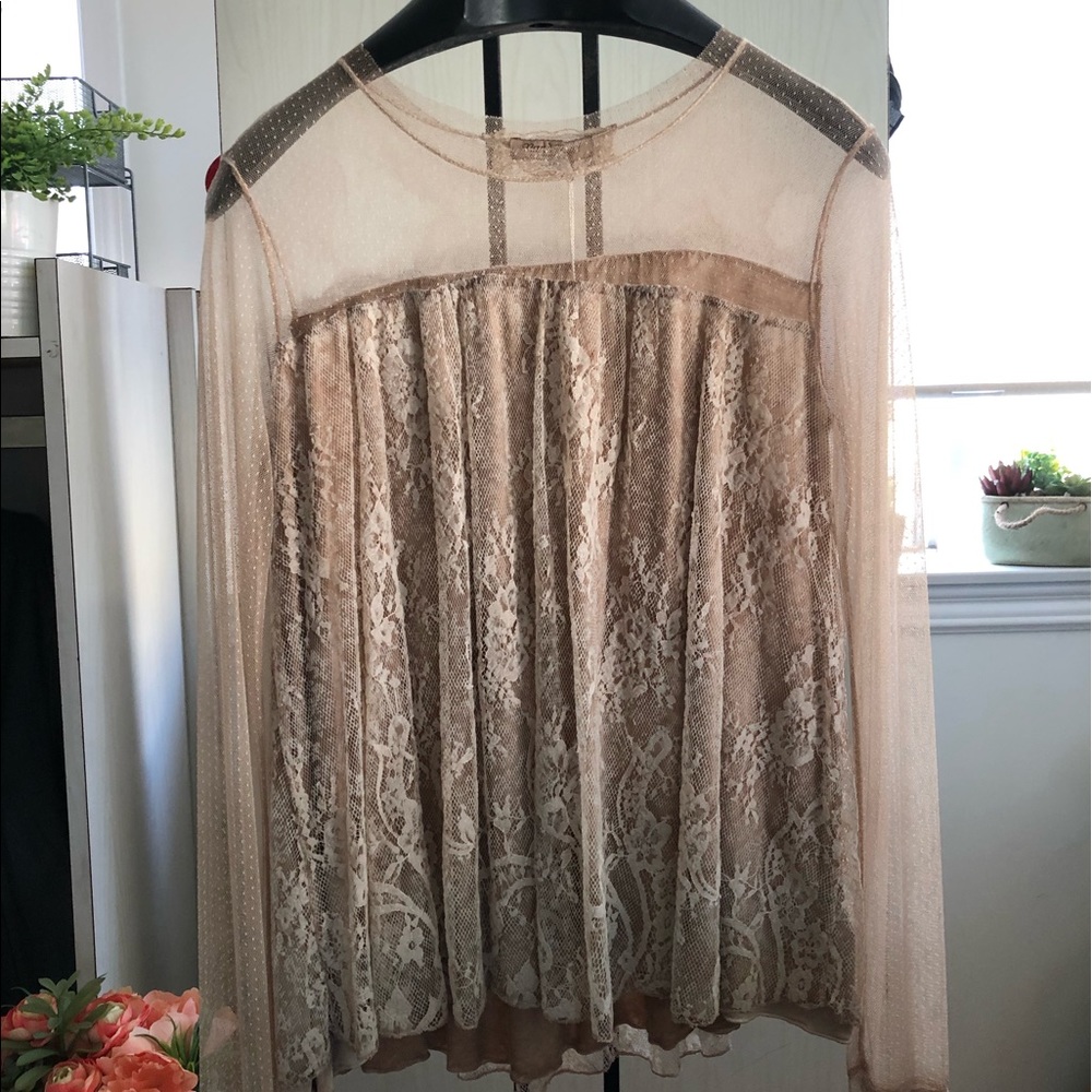 Nana nucci long sleeve lace blouse